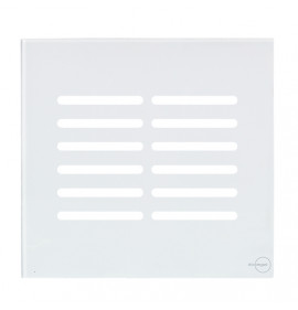 Placa p/ 12 Interruptores 4x4 - Novara Glass Branco